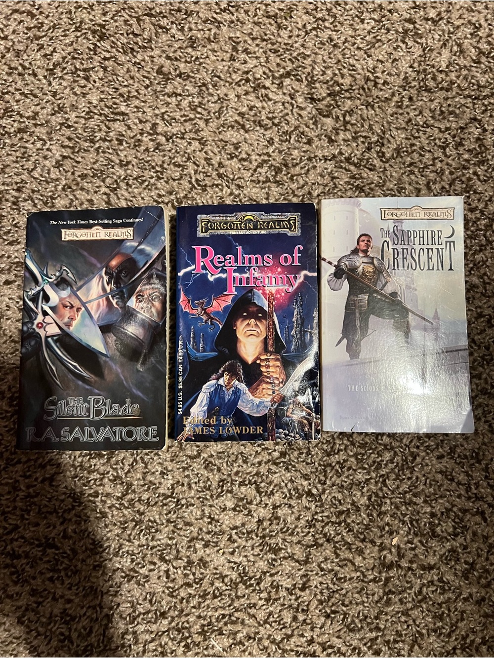 Forgotten Realms Paperback Book Lot – Black, Blue, White Covers